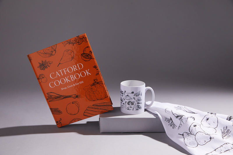 Catford Cookbook - Dishes of Catford Illustrated Tea Towel