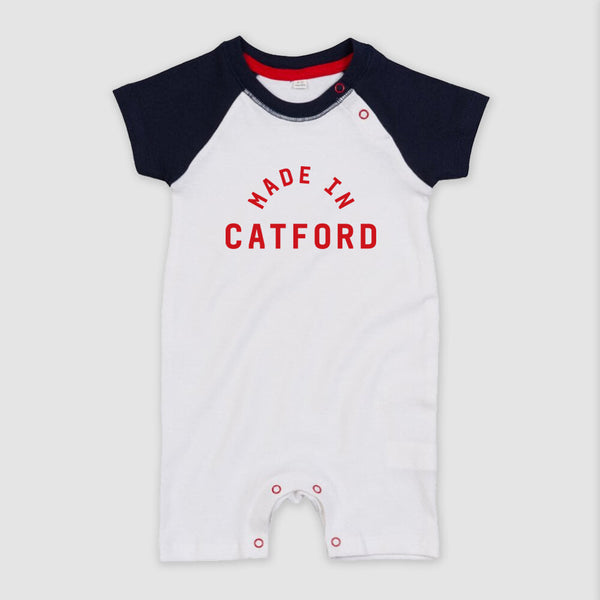 Made in Catford Baby Baseball Playsuit